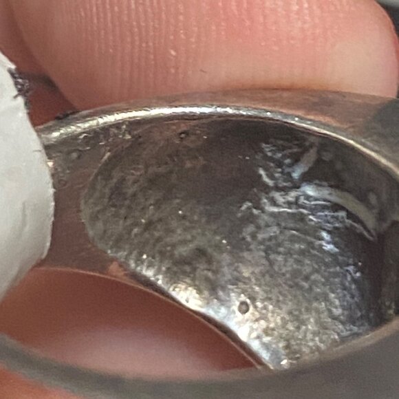 Ring Size 7.5 Blue Turquoise Sterling Silver 925 Women Semi-Precious Stone - Picture 8 of 11